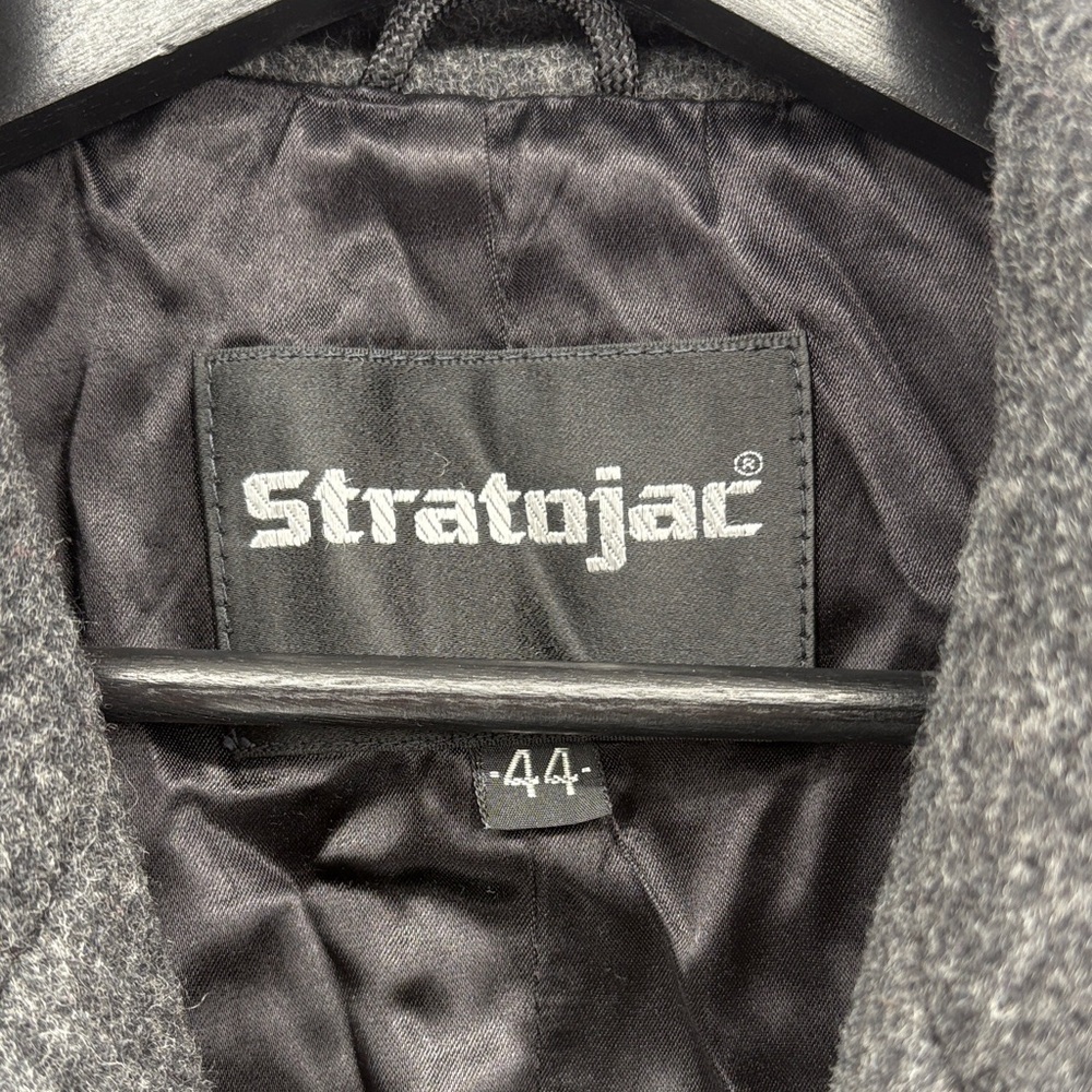 🚜 Stratojac Charcoal wool Military style Coat - Picture 2 of 4